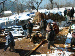 Winter conditions in Kashmir quake affected areas.