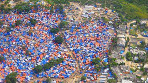 Internally Displaced Persons (IDP) camp situated at the Petionville Country Club, near Port au Prince, Haiti. This camp houses 50,000 - 60,000 people displaced by the January 12 earthquake. 
