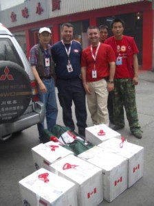 CMAT Assessment team with Pharmaceutical packs from Health Partners International. 