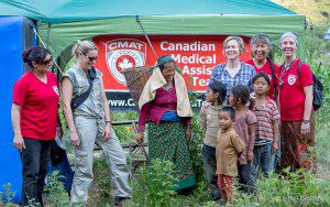 CMAT members meet with women and children of the Baluwa region in Nepal